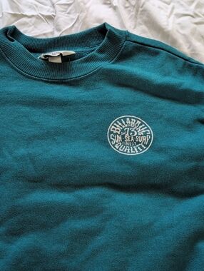 Billabong Teal Crewneck Sweatshirt with Chest Logo - Men's